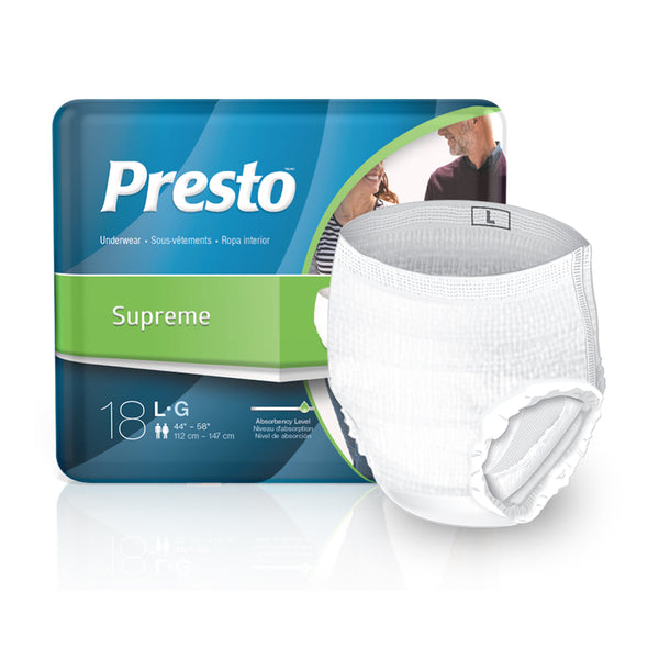 Presto Classic Supreme Underwear - Medium 20 Count - Accessibility