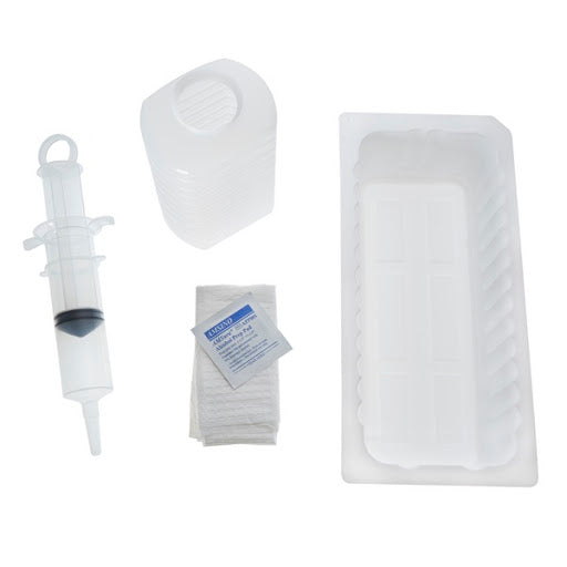 Amsino Foley Irrigation Tray with 60 cc Piston Syringe With Thumb Control Syringe