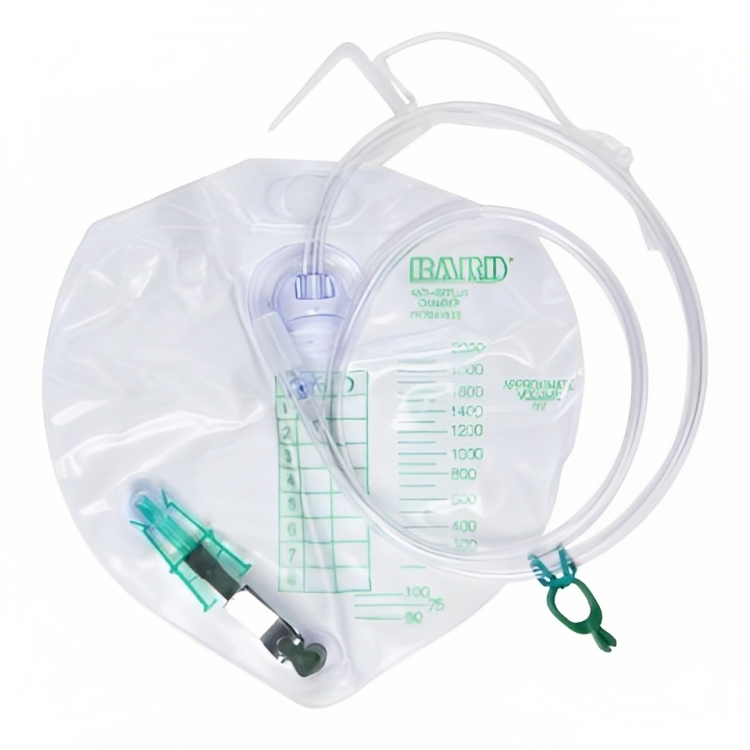 Urinary Drainage Bag with Anti-Reflux Chamber, Urine Bag with 2000 mL  Volume, 48 Drainage Tube, Clips and Hanging Hook, Professional Urinary Bag  for