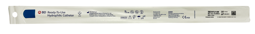 Bard BD Hydrophilic Straight Tip Intermittent Catheter - Male