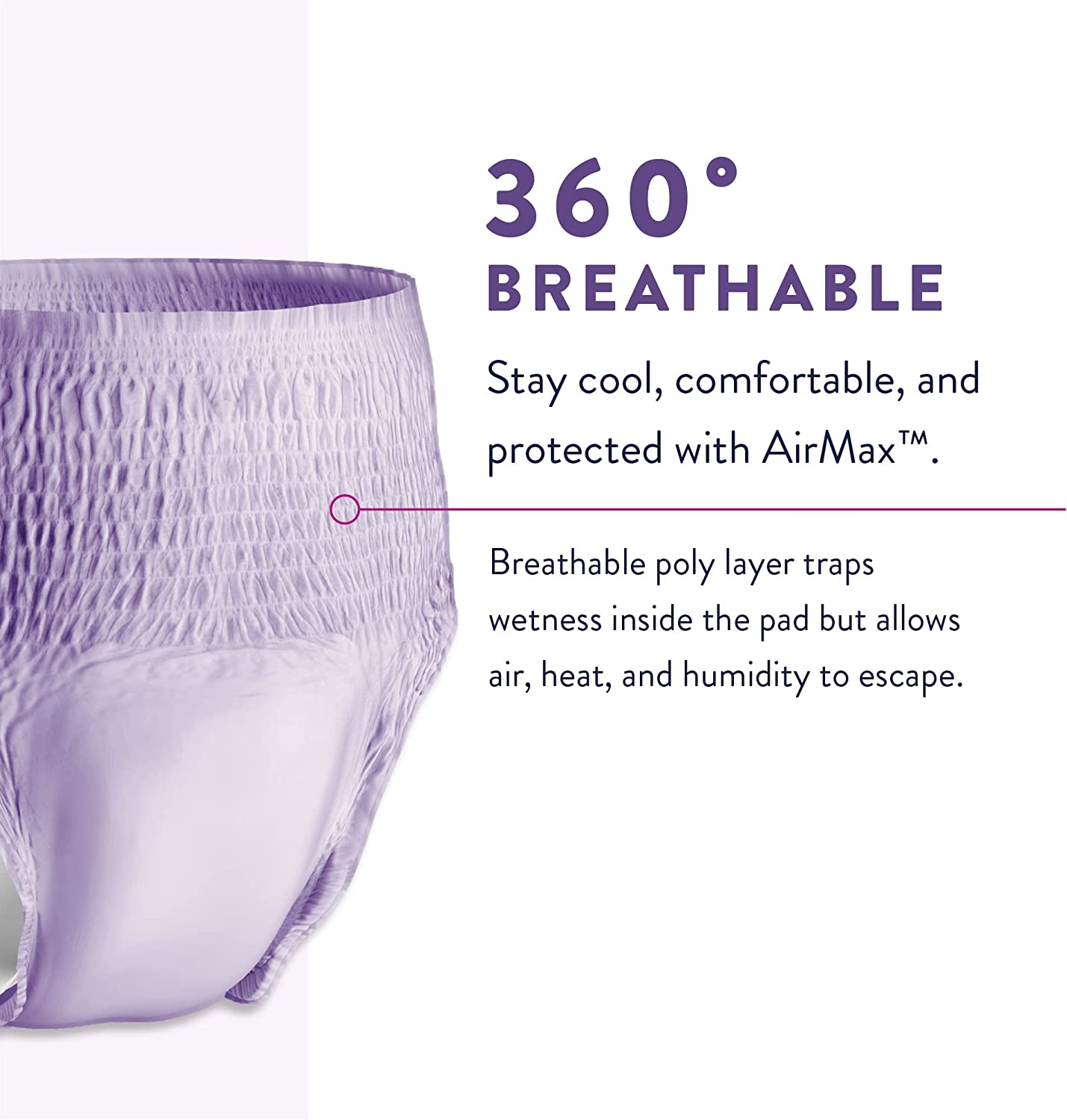 Prevail Per-Fit for Women Protective Underwear - Extra Absorbency - Lavender