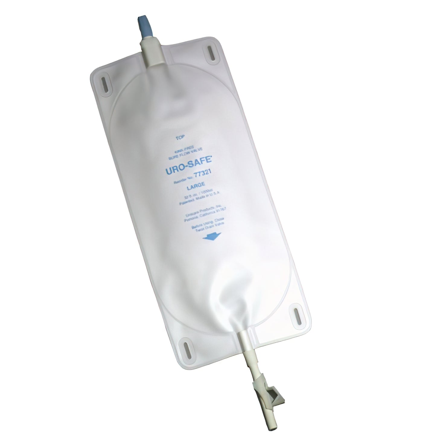 Uro-Safe Disposable Sterile Vinyl Leg Bags - Semi-Transparent Front and Back - Thumb Clamp